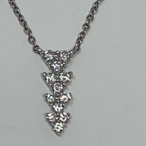 BONY LEVY RITA TIERED TRIANGLE PENDANT NECKLACE